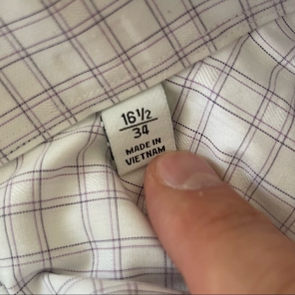 John W. Nordstrom classic plaid button down long sleeve shirt 100% cotton - Picture 9 of 9